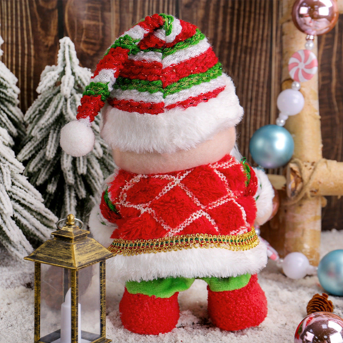 Animated Christmas Wise Man decoration with cloth material and electric lights