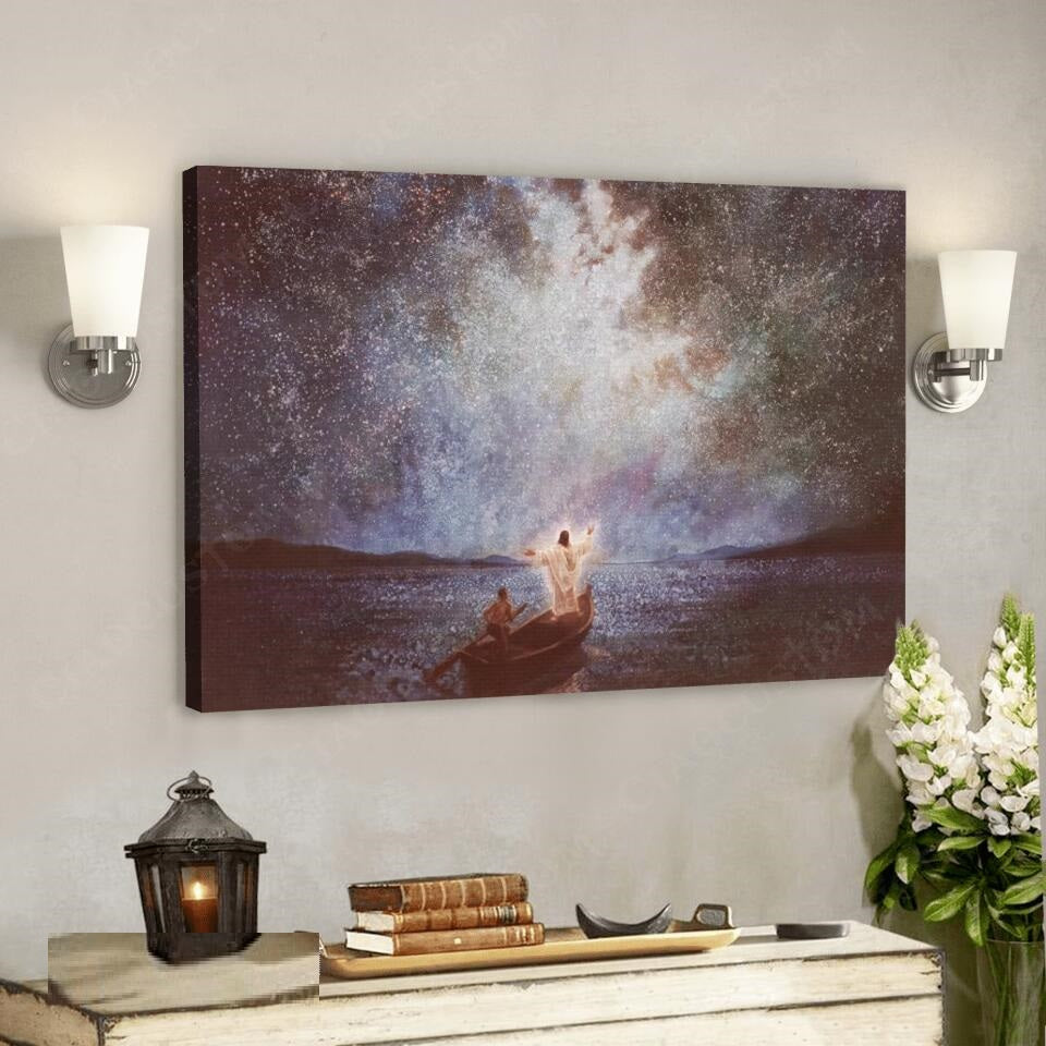 Peaceful faith-inspired home decor painting