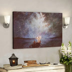 Peaceful faith-inspired home decor painting