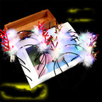 Colorful glowing antlers headband perfect for Christmas holiday decorations