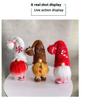 Candy cane figurine in charming faceless design capturing traditional Christmas spirit for faith-filled homes