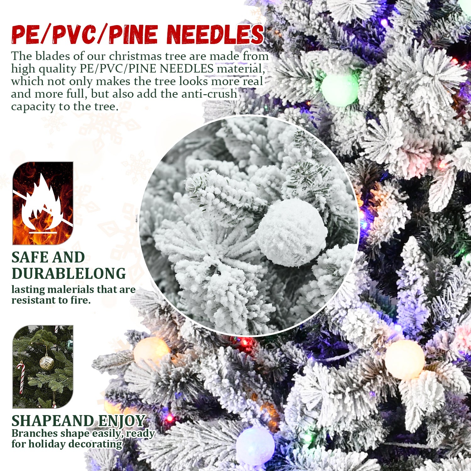 7.5ft Mixed Needle Christmas Tree - Holiday Decor Secondary image