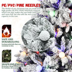 Close-up of PE PVC mixed needles showing realistic texture on Christmas tree