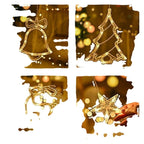 String lights with pendant bulbs arranged as Christmas tree decoration