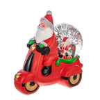 Colorful Santa Claus music box ornament in cartoon style for Christmas tree