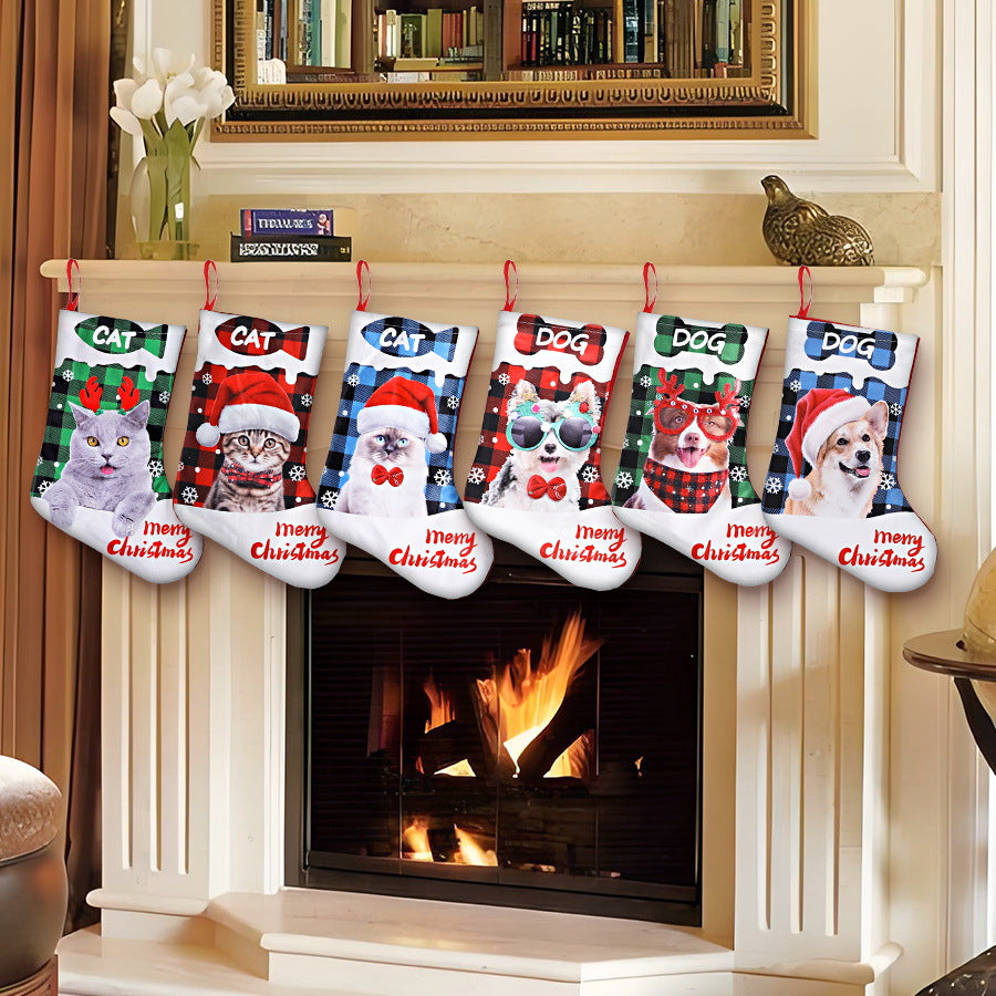 Plaid Pet Christmas Decoration - Christian Home Decor