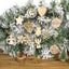 Wooden hollow pendant box set displayed with warm lighting and evergreen branches