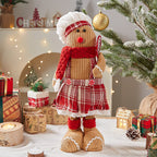 Set of gingerbread man ornaments displayed together