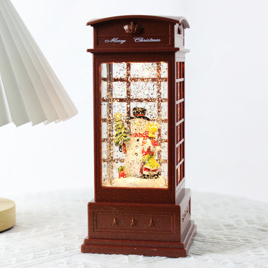 Christmas music box ornament with holiday decorative elements
