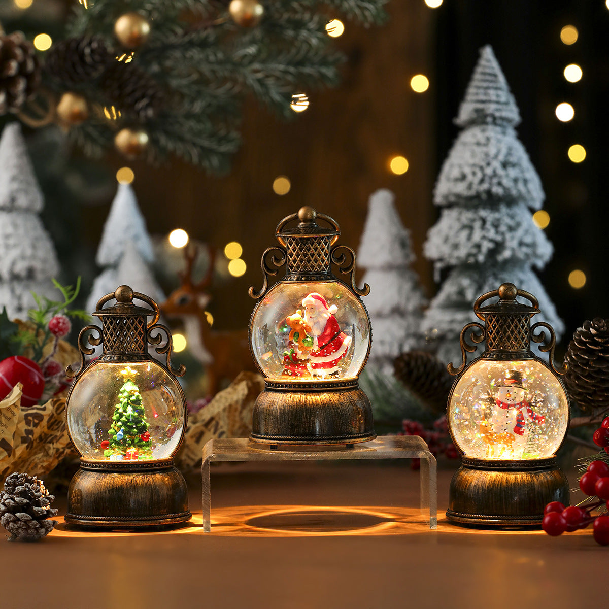 Musical snowflake ornament displaying gentle glow effect