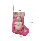 Festive Christmas Stocking Ornament - Flannel Holiday Gift Bag - Christian Jewelry