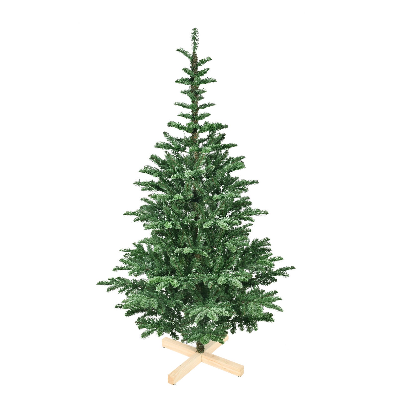 Mixed PE/PVC Christmas tree with classic silhouette for holiday decorating