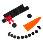 Colorful non-woven fabric pieces for DIY snowman craft project