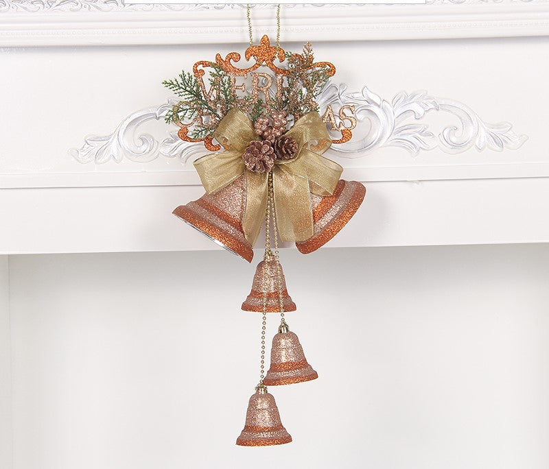 Pearlescent paper bell ornament in festive design - Christmas decor