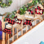 Red and black grid Christmas pet socks ornament with festive holiday charm