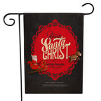 Holiday garden flag featuring jolly Santa Claus for outdoor Christmas cheer