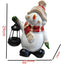 Christmas snowman resin decorative lamp with warm holiday glow