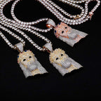 Elegant religious pendant necklace in vintage style