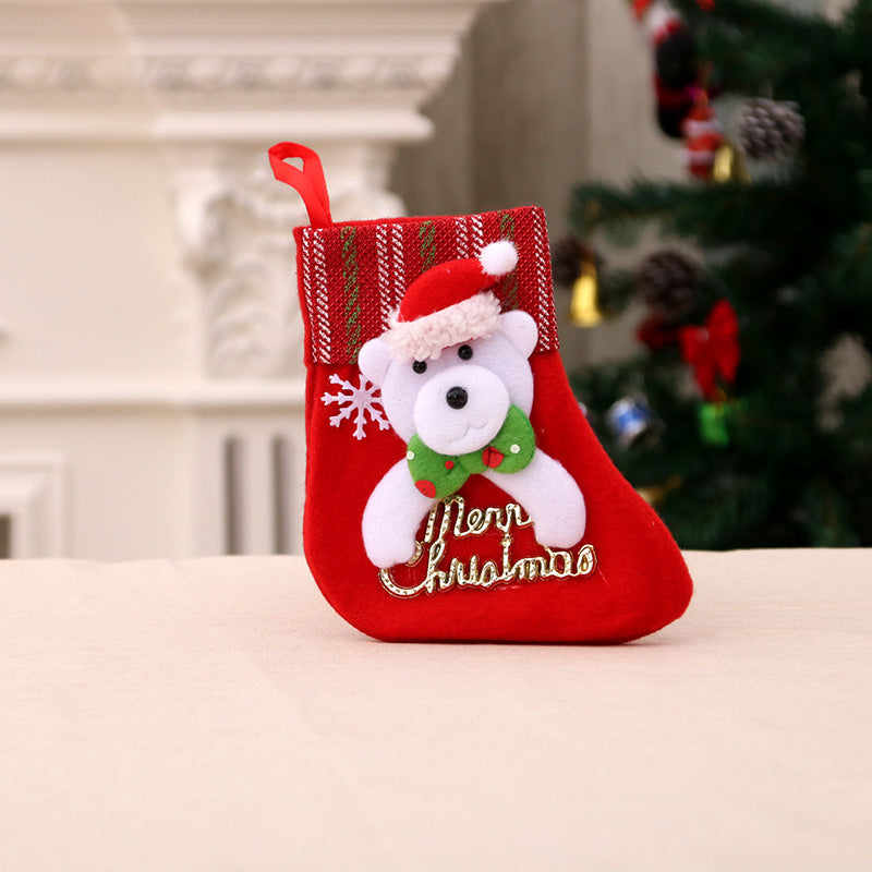 Handcrafted sequined Christmas stocking representing faith and joy during the Christmas season