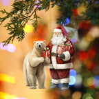 Holiday pendant with winter bear design
