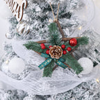 Christmas tree ornaments displaying a five-pointed star ornament, Christian decoration