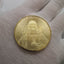 Gold plated commemorative coin featuring Jesus Christ - religious faith gift