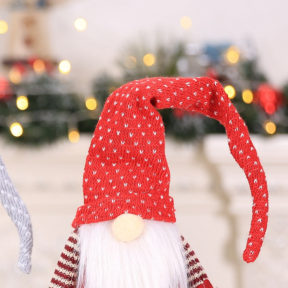 Holiday wine bottle decoration set showcasing red and white style option