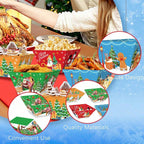 Christmas party serving trays with cheerful gingerbread decoration