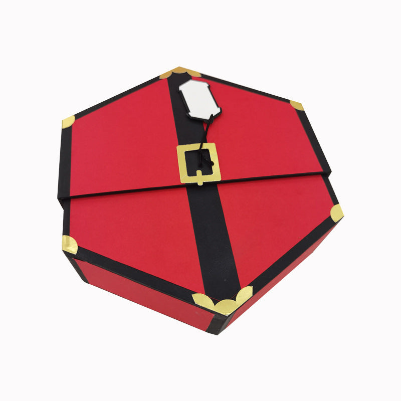 Christmas surprise box featuring Santa theme for holiday gift packaging