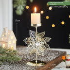 Decorative wrought iron elk design candlestick for Christmas home celebration