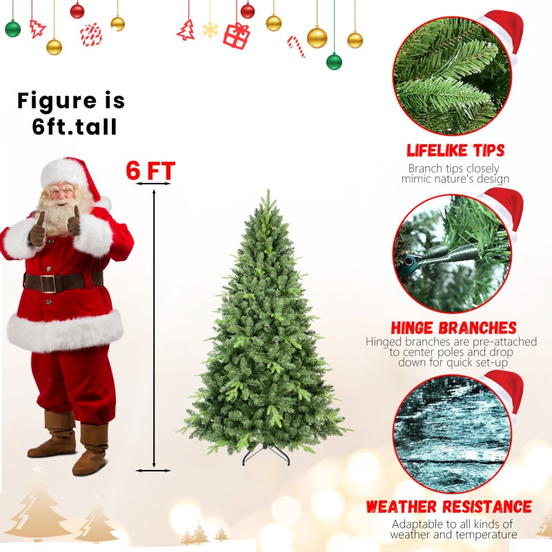Full green Christmas tree branches perfect for ornaments and lights