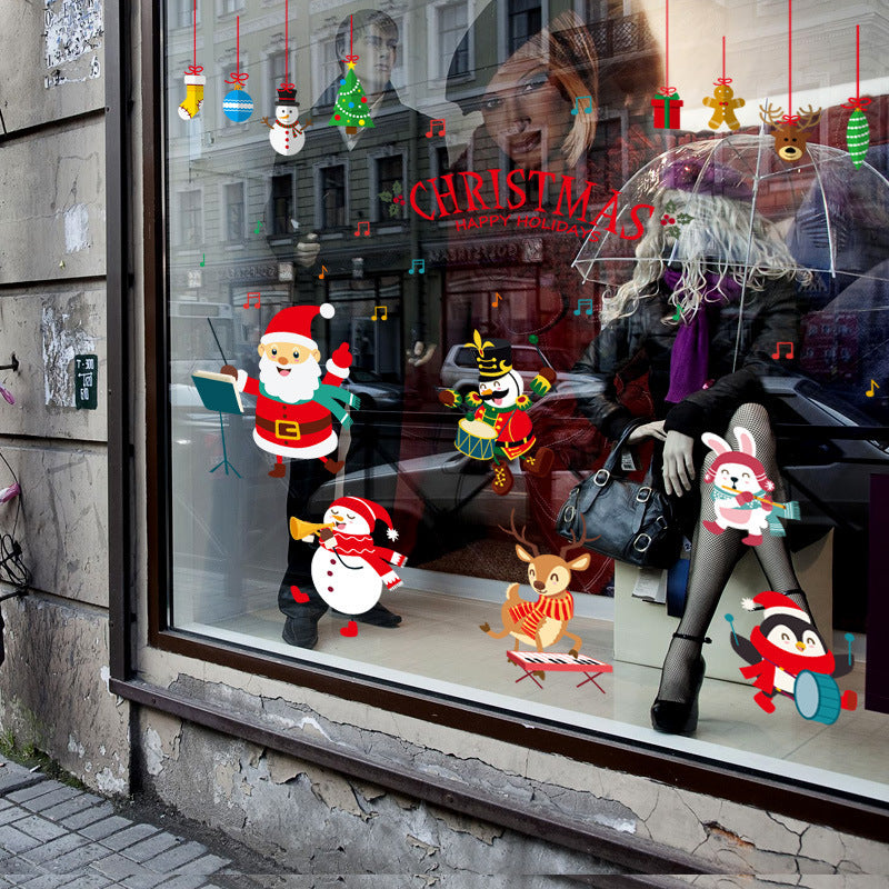 Holiday wall mural with concert theme for Christmas home decoration