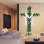 Christmas tree placed in living room corner as floor standing decoration
