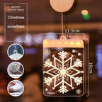 Warm white LED pendant light with Christmas cross design glowing softly against a dark background