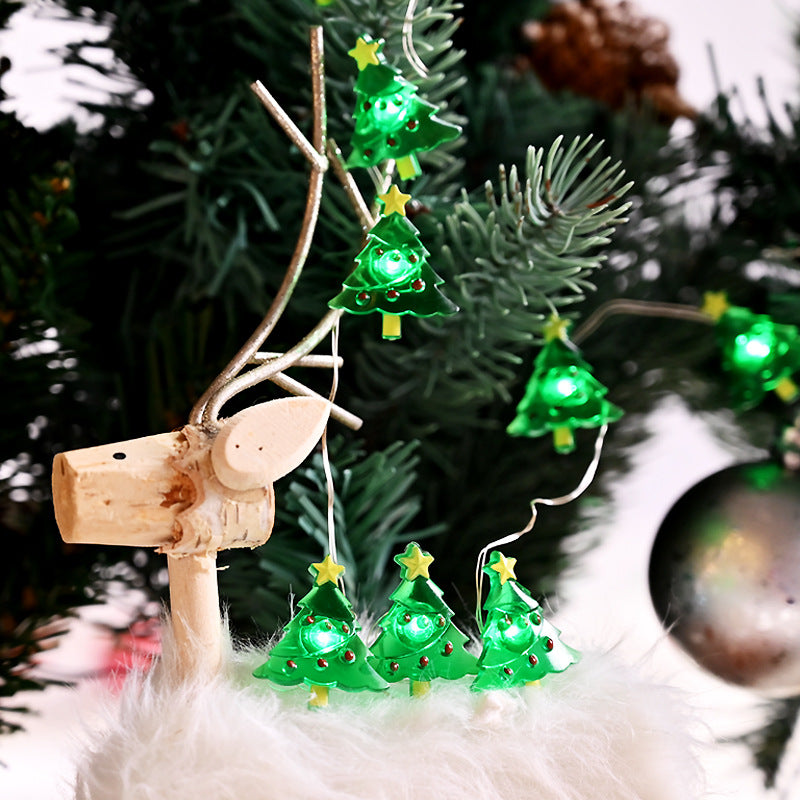 Christmas light string displayed on decorated tree