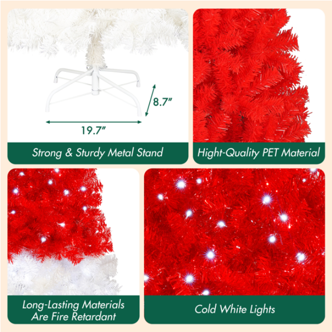 Pre-lit Christmas tree creating a warm glow in holiday home decor