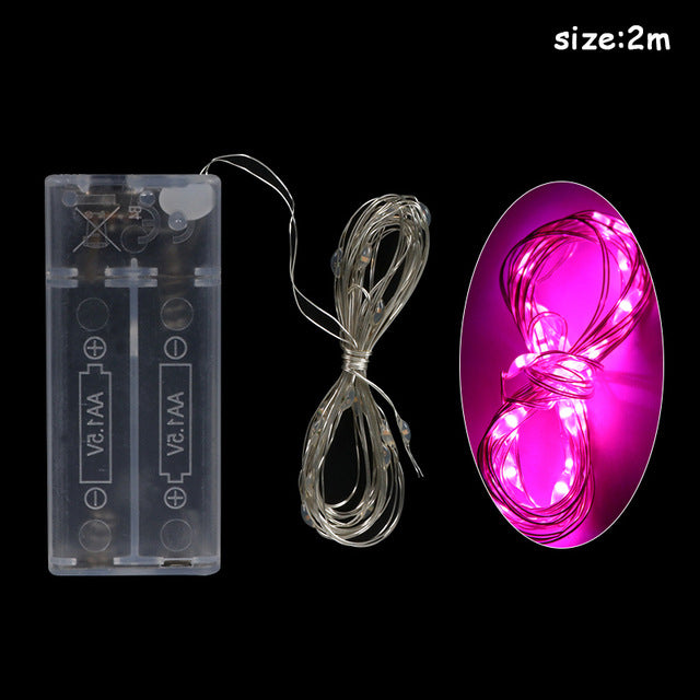 Holiday LED string lights with Christmas motifs for indoor and outdoor festive decor