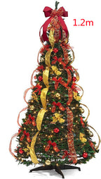 Tall colorful spiral Christmas tree for seasonal home decoration