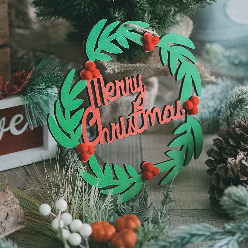 Natural wood grain Christmas ornament pendant for faith-based homes