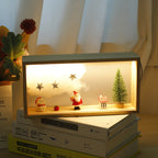 Medium size glass cover with Santa Claus design for seasonal display