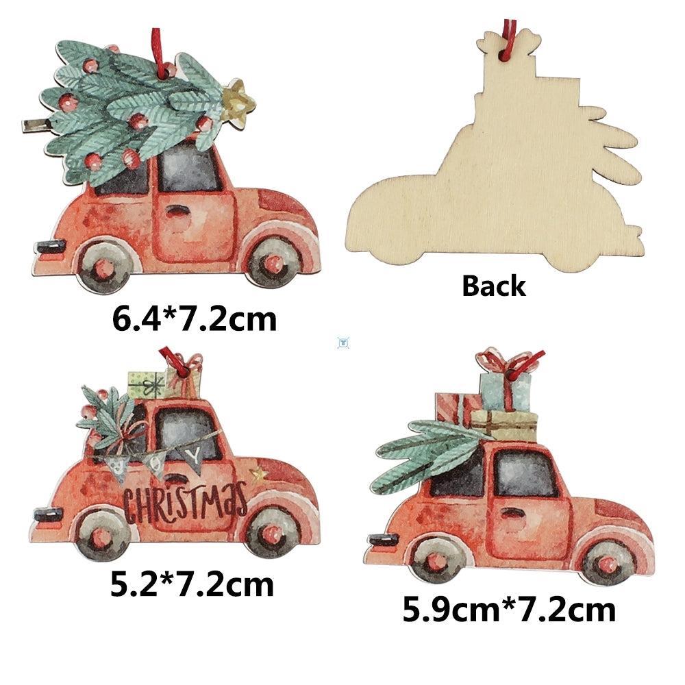 Vintage Christmas Truck Tree Ornaments Set Secondary image