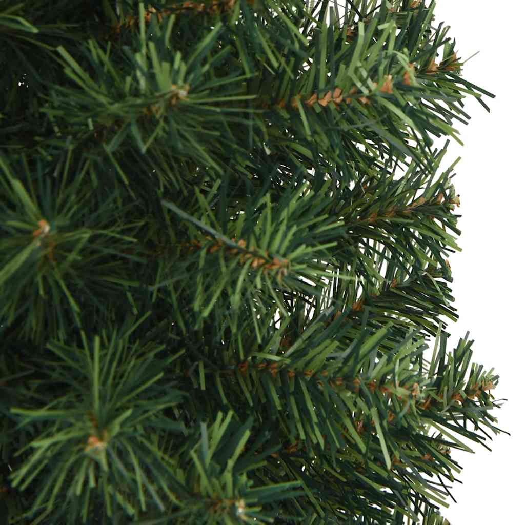 White and green color variant of slim artificial Christmas tree