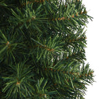 White and green color variant of slim artificial Christmas tree