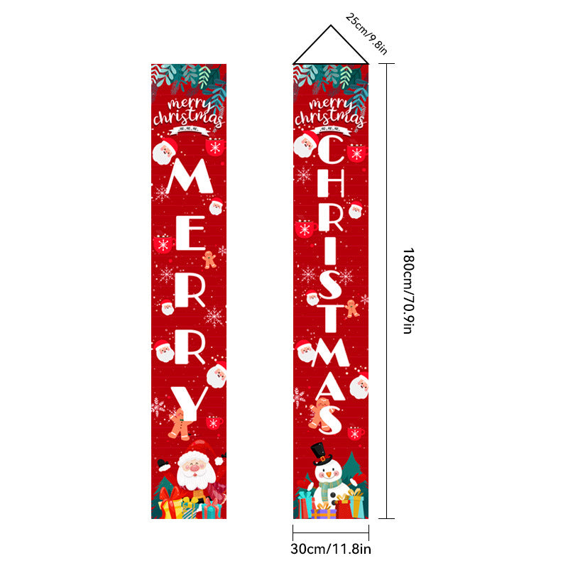 Snowman Christmas couplet banner for indoor holiday display