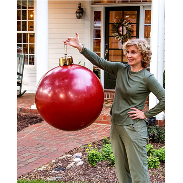 Multi-color inflatable Christmas ornament set display