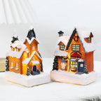 Small luminous house Christmas ornament for tree display