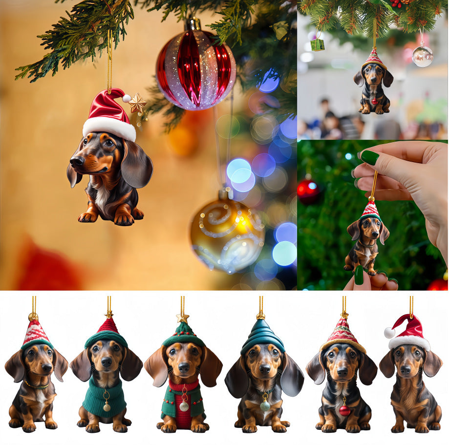 Acrylic Christmas tree ornament with European and American style design