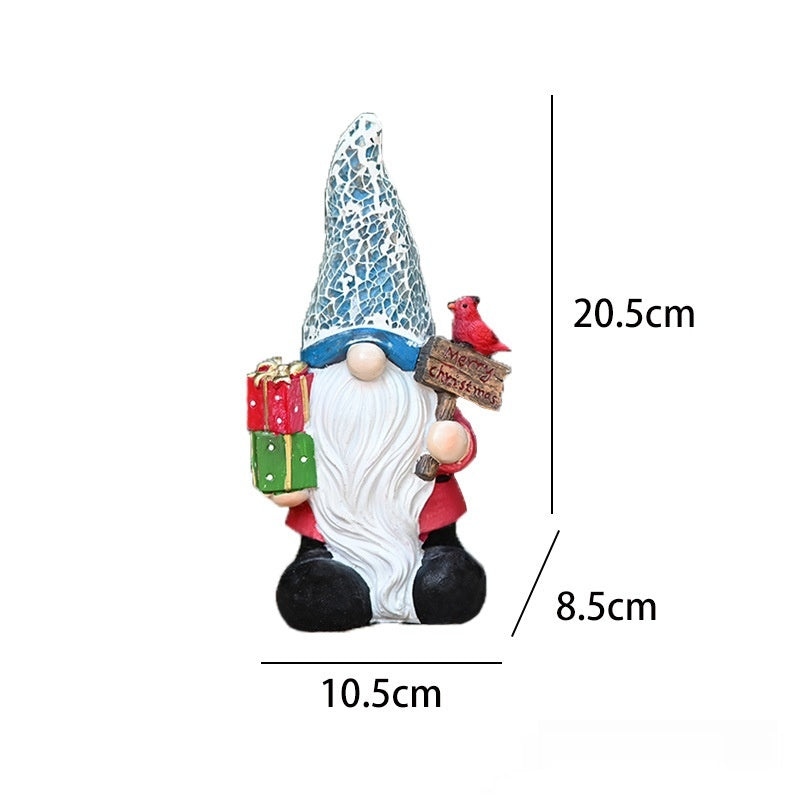 Charming Christmas tree resin statue ornament for mantel or shelf decor