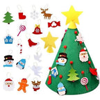 Finished handmade felt Christmas tree displayed as festive holiday decoration