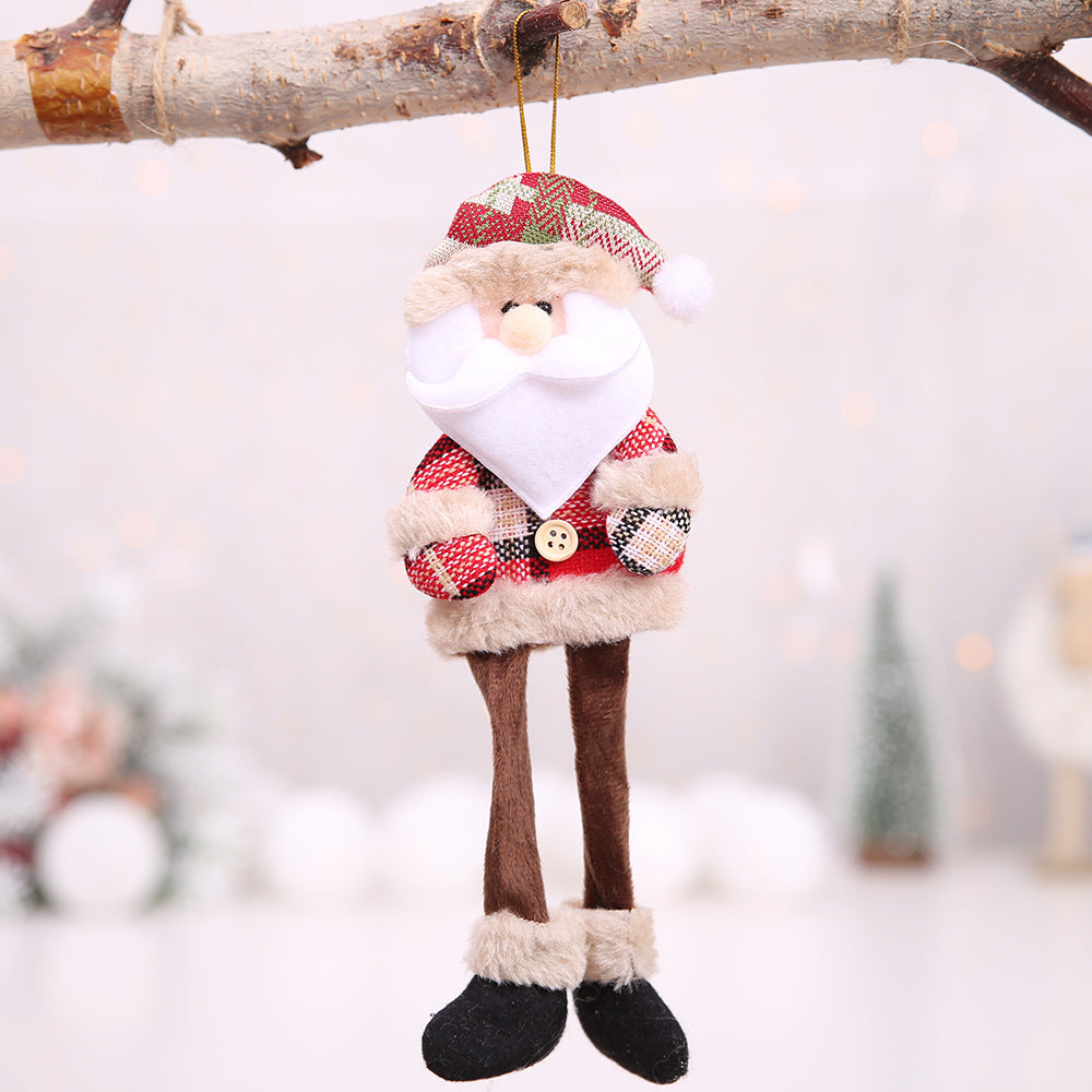 Handcrafted feel fabric ornaments for Christmas tree